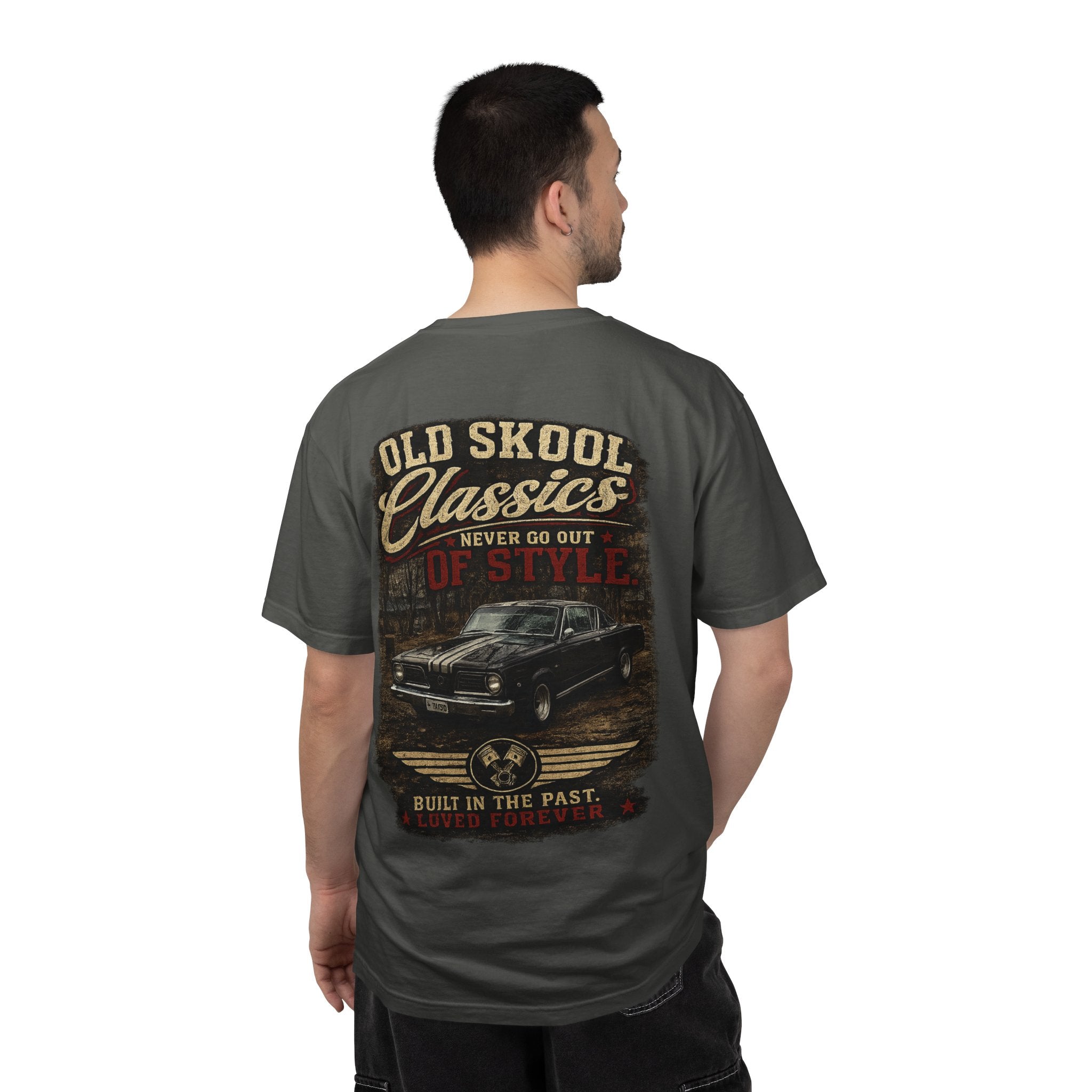 Old Skool Classics Never Die T-Shirt — Vintage Muscle Car Graphic Tee
