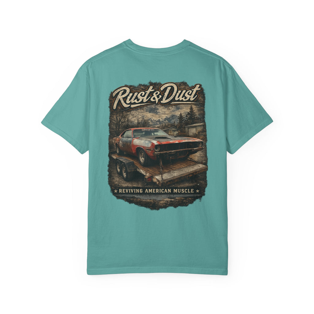 Rust & Dust Muscle Car T-Shirt — Vintage American Muscle Revival Graphic Tee