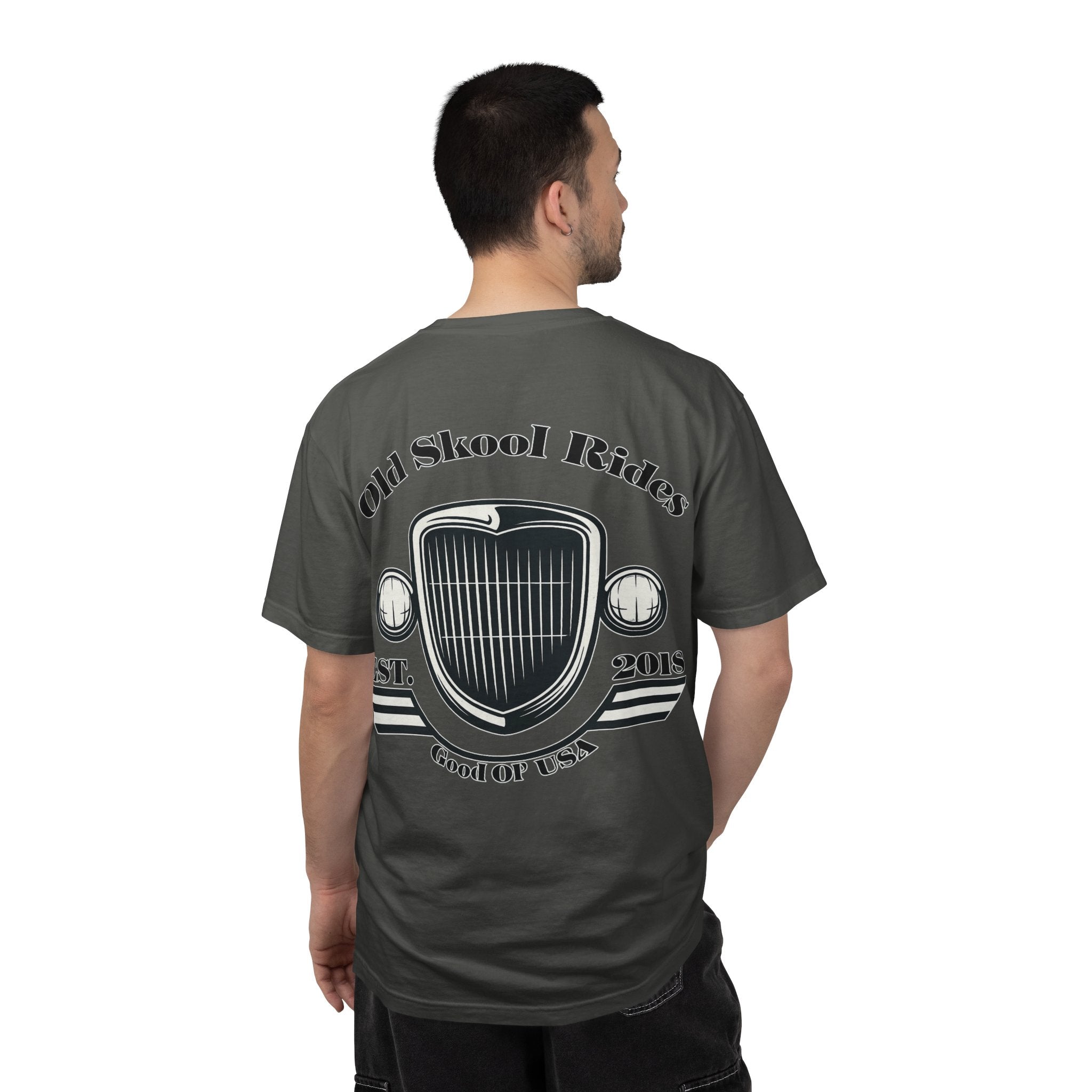 Back Logo T-Shirt — "Old Skool Rides" Vintage Auto Graphic