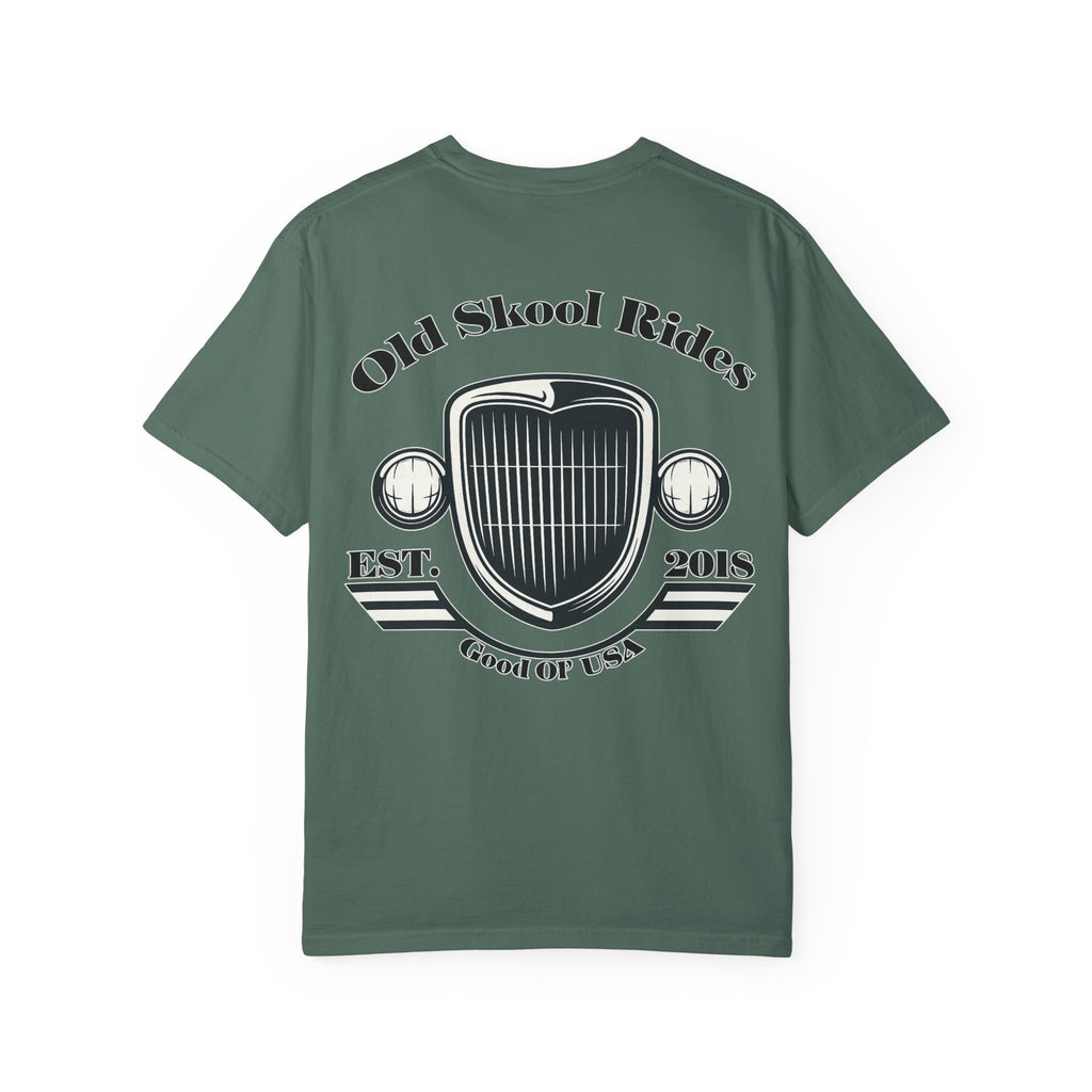 Back Logo T-Shirt — "Old Skool Rides" Vintage Auto Graphic