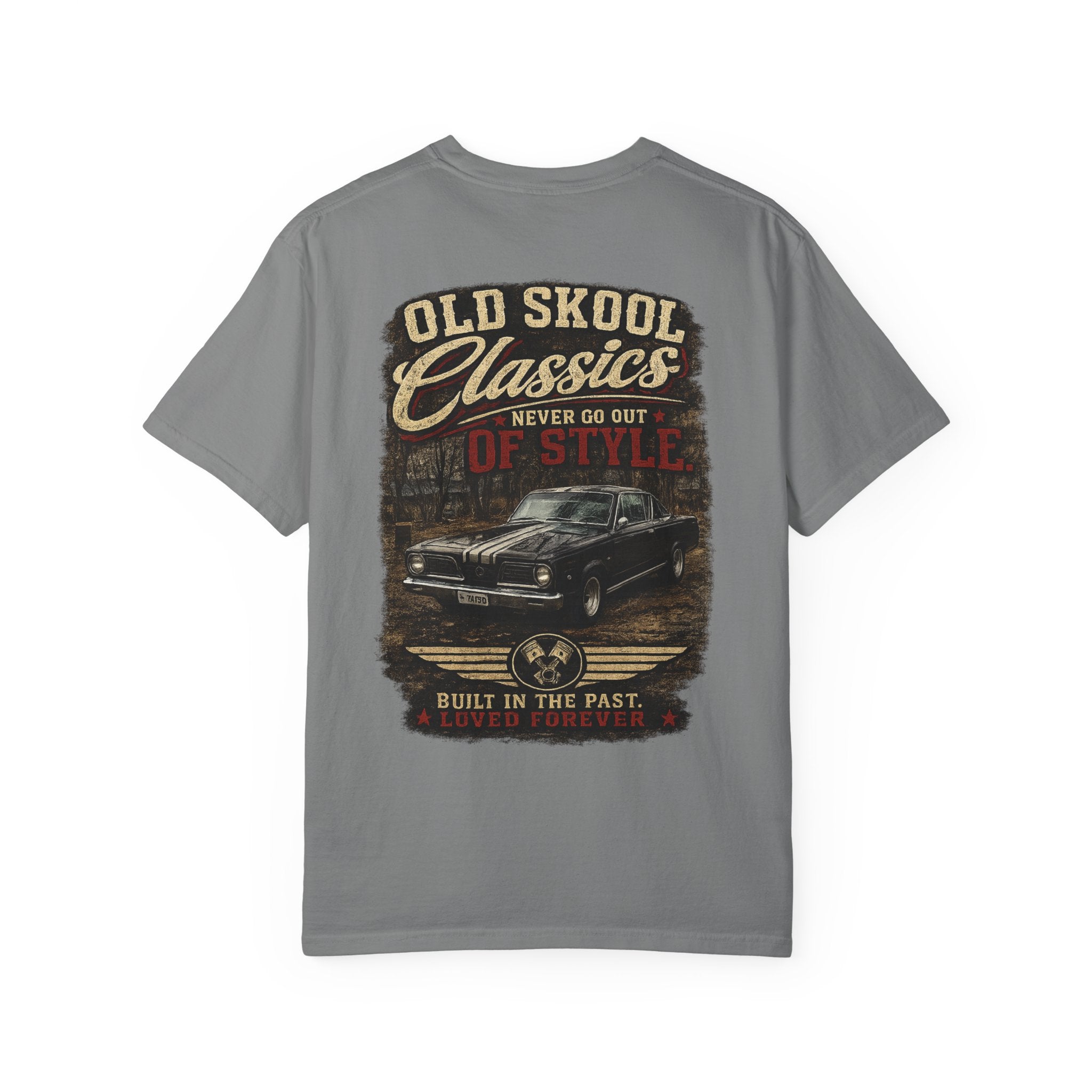 Old Skool Classics Never Die T-Shirt — Vintage Muscle Car Graphic Tee