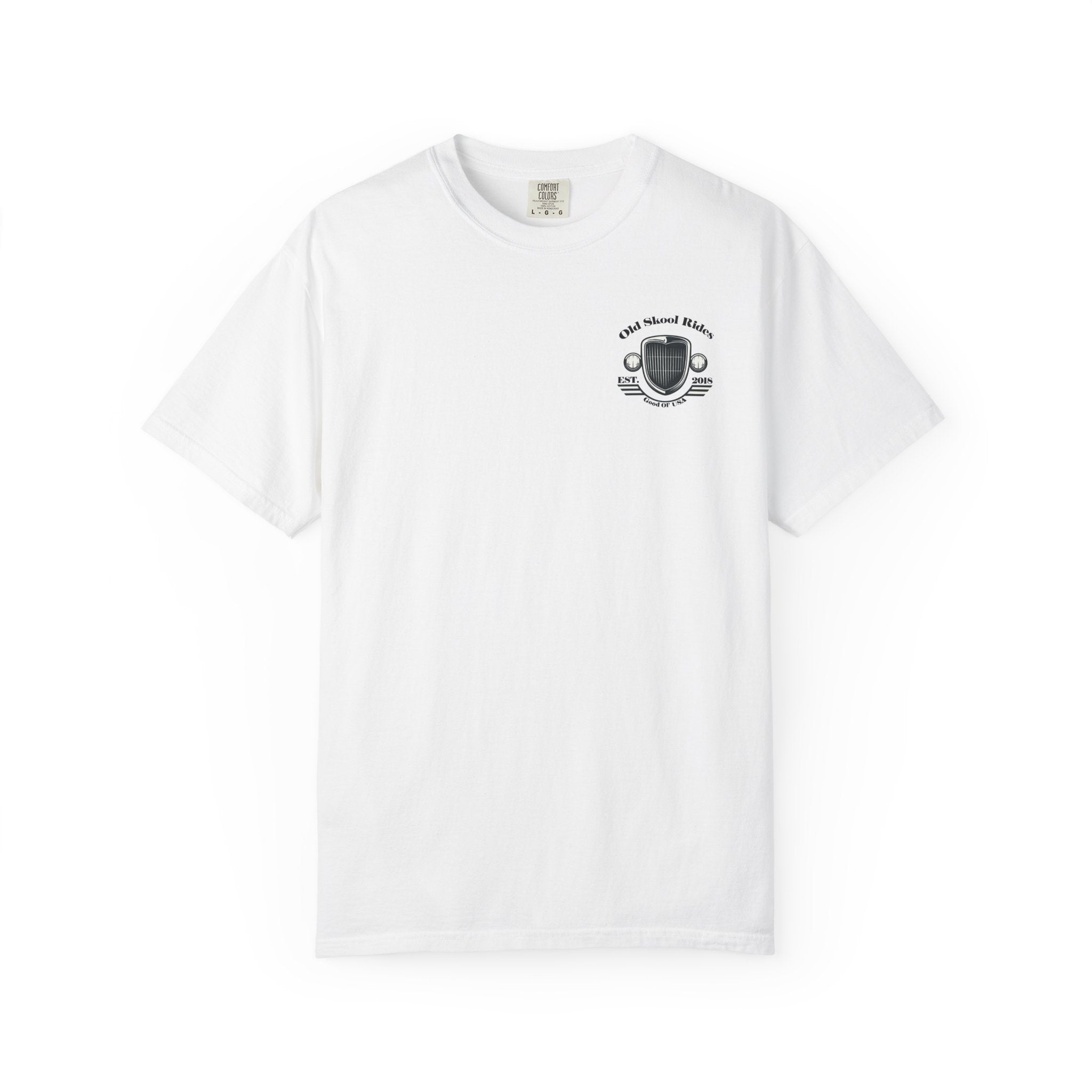 Old Skool Rides T-Shirt — Vintage Pickup Truck Graphic ("Old Skool Rides: Built Tough, Driven Hard")