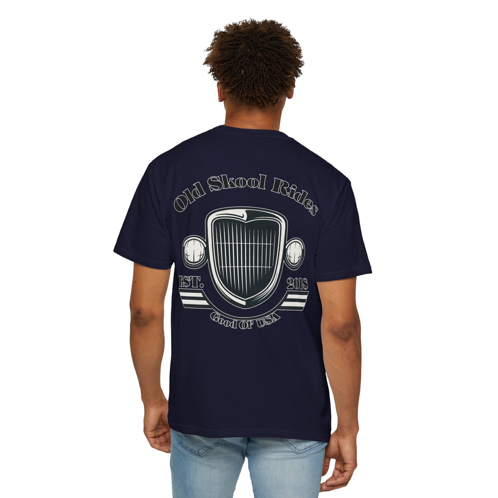 Back Logo T-Shirt — "Old Skool Rides" Vintage Auto Graphic