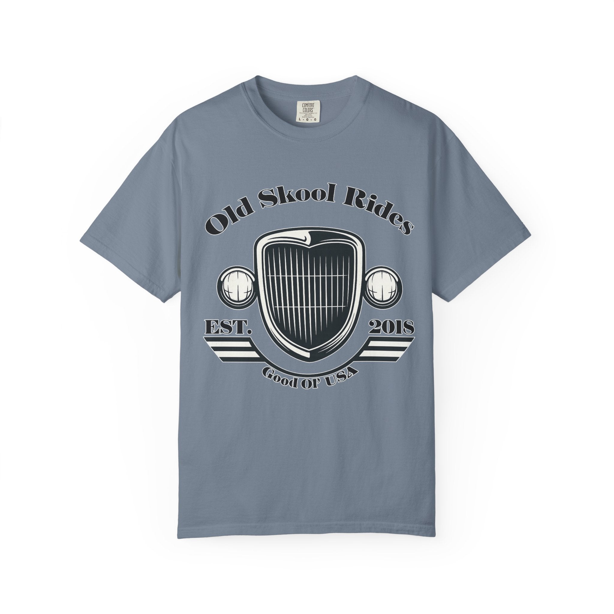 Base Old Skool Rides T-Shirt — Vintage Car Grill Graphic Tee (Est. 2018)