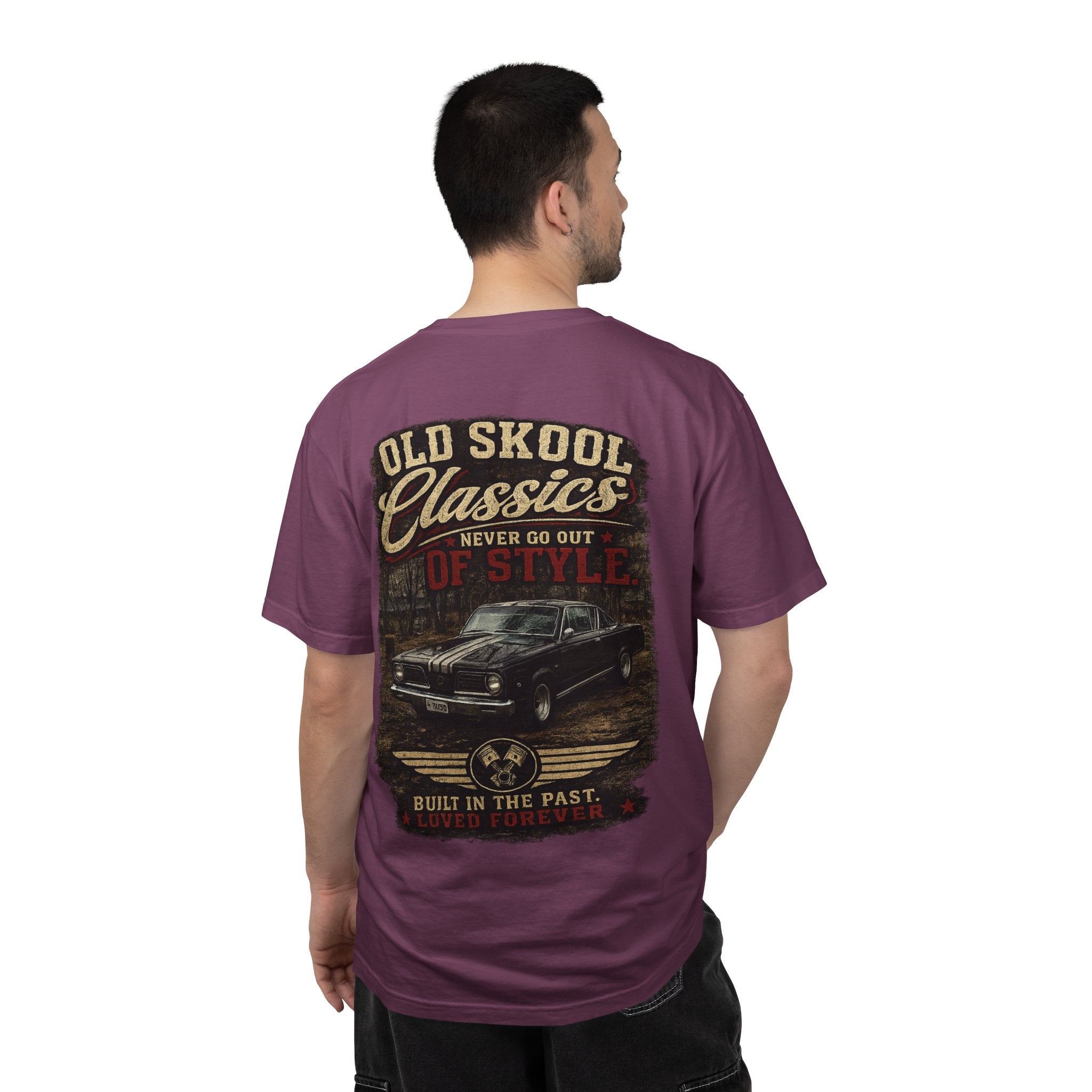 Old Skool Classics Never Die T-Shirt — Vintage Muscle Car Graphic Tee